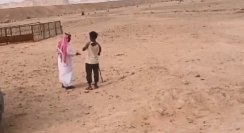 Arab Master Teach his slave a lesson