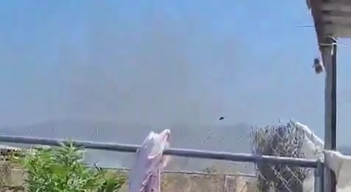 Mexican military Blackhawk firing at cartel members