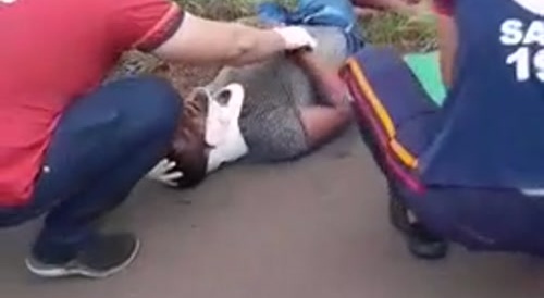 Dude's head got flattened