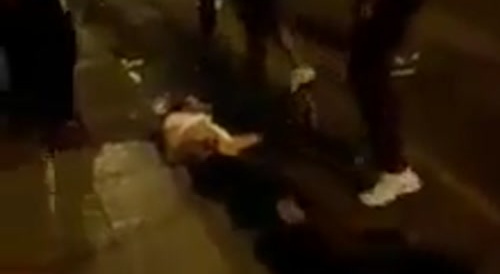 Scrawny Tranny Punches  Street Pervert