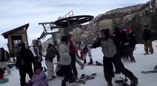 fight at skii resort