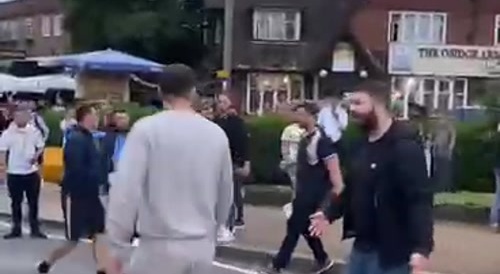 Mass football brawl 2021 Euros &ldquo;English&rdquo; pub