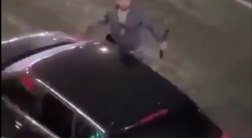 stabby nut job get bonked with a barstool