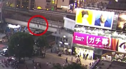 Loser Falls From Bridge in Japan