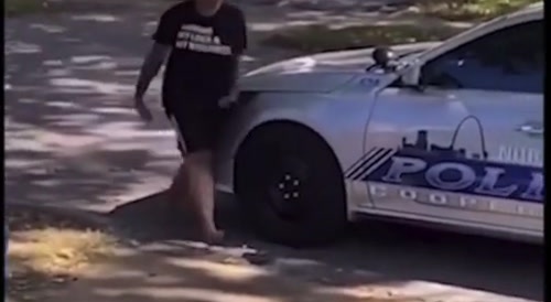 Crazy Bitch Steals And Wrecks Police Cruiser