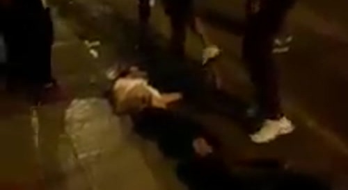 Transvestite punches man.