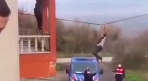 he wanted to become a tightrope walker when the gendarmes arrived.