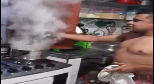 Stupid Idiot Causes Kitchen Fire