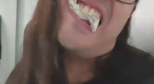 Brazilian stupid chubby guy eating a pissed toilet paper in bus