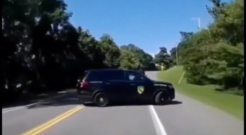 Police hiding pull someone over