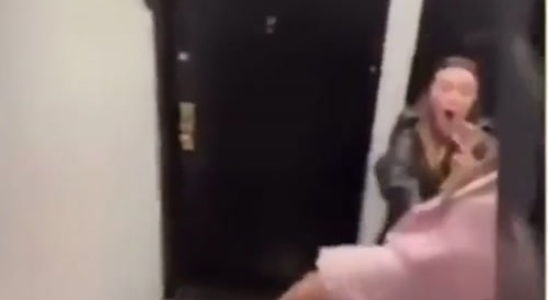 Drunk Girl Falls Off The Stairs