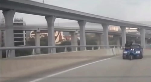 car rams and kills motorcyclist for some reason.