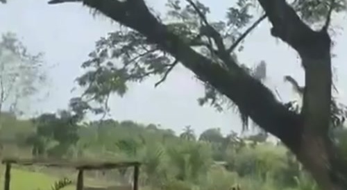 Colombian Air Force C-130 aircraft losing altitude