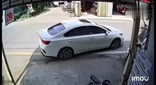 Cars crossing the road without looking