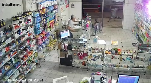 Robber With A Gun Got Scared By A Chair