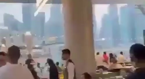 Footage of an explosion in Dubai, UAE