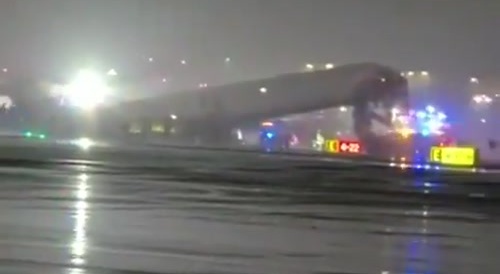 Crash between an Air Canada plane and firetruck