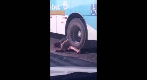 Squeeeesh Goes The Biker In Brazil