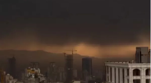 Acid oil rain over Tehran