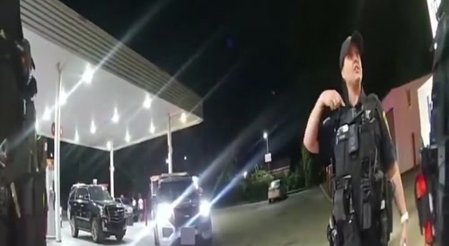 Gas Station Ratchet Don't Wanna be Touched by Cops