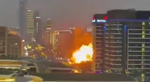 Video showing the Shahed drone&rsquo;s arrival in Dubai.