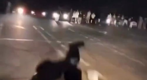 Someone getting hit during drift event