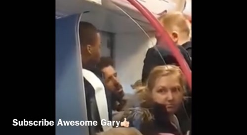 Headbutt on train.