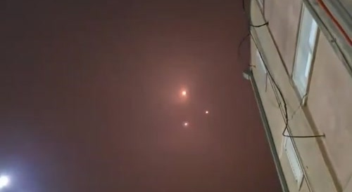 cluster warhead striking Tel Aviv