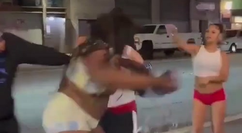 Mama Baloomba beats up a skinny little guy