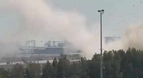 Bahrain fires interceptor missiles against Iranian missiles.