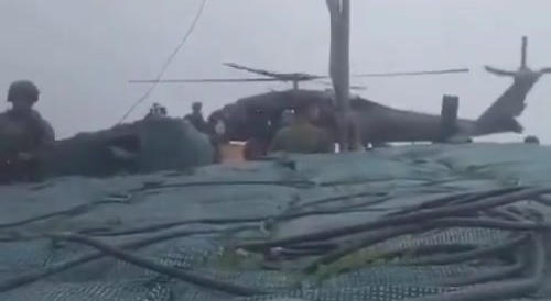 Columbia, guerrilla strikes an Army Blackhawk