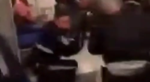 Schizophrenic woman attacks man.