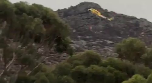 A Fire Bell UH-1 &ldquo;Huey&rdquo; helicopter crashed