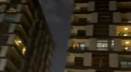 The Americna C-RAM system in operation over Baghdad