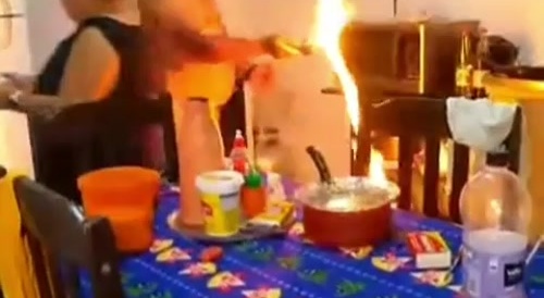 Man sets house on fire