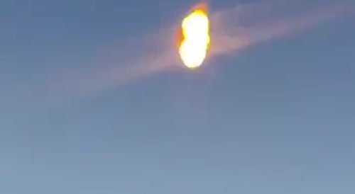 An Iranian drone shot down over Syria