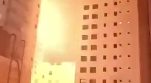 Shahed-136 drone direct impact