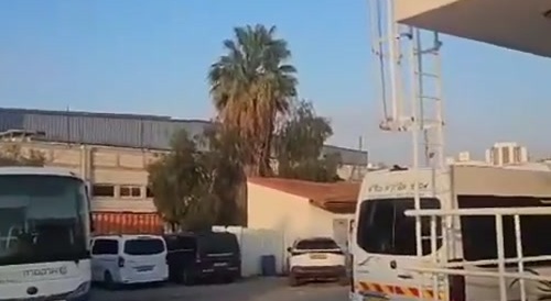 Iranian ballistic missile passing between two Israeli Interceptors