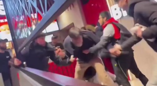 Afghans fight in London