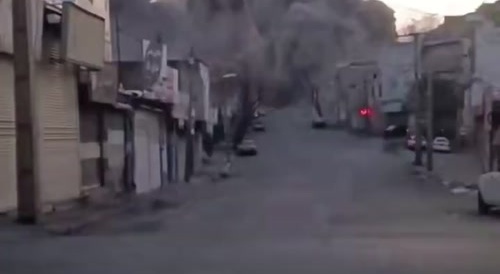 U.S.-Israeli airstrikes in Sanandaj.