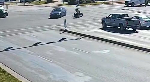 Motorcycle accident at intersection