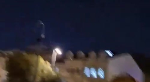 Breaking video of interceptions happening over the Knesset.