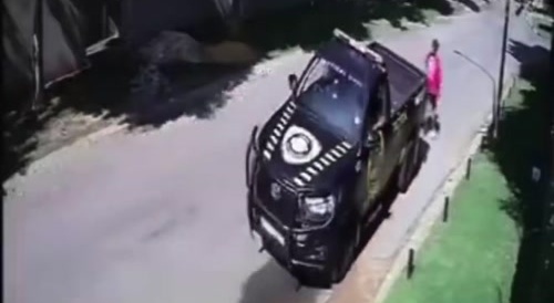 Security truck runs over girl