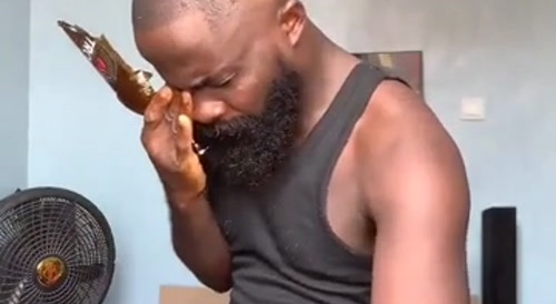 Stupid Idiot gets Broken Glass in Eyes