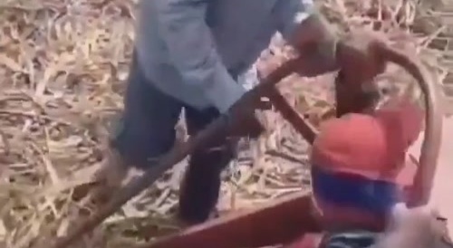 leg stuck in the machine