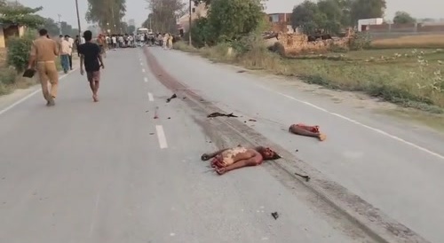 Truck Made Him Into A Road PIzza