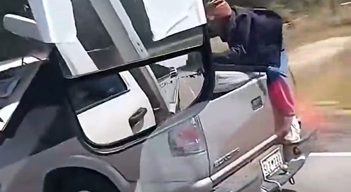 Ghetto Mover Falls Off Moving Truck