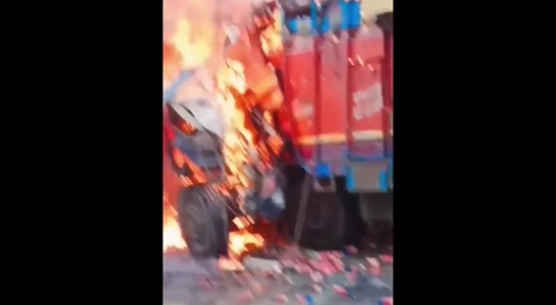 Head-On Leads To Two Burned Alive