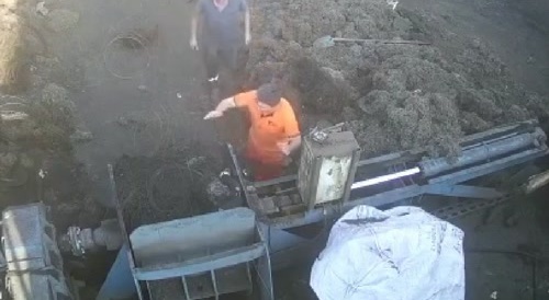 Worker Grinded To Death.