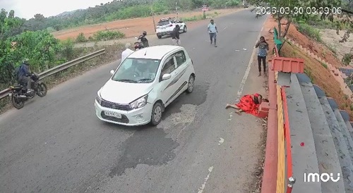 Woman In Red Goes For A Space Ride